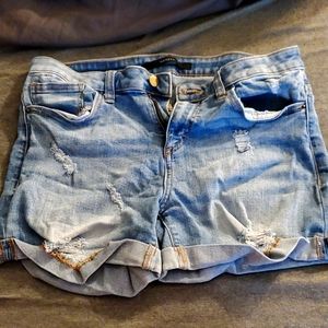 ripped Jean shorts